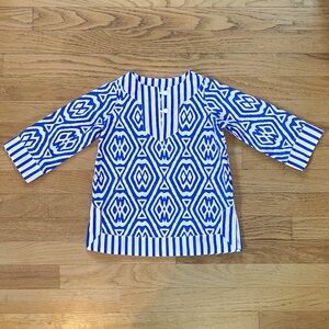KELLYS KIDS NWOT Royal Blue Geometric Print Tunic
